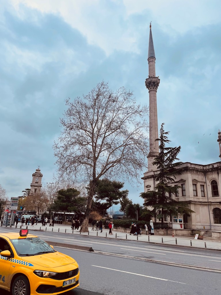 Istanbul  mosque and taxi