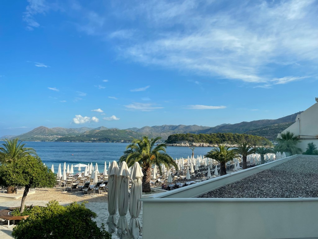 Hotel beach on the Adriatic coast