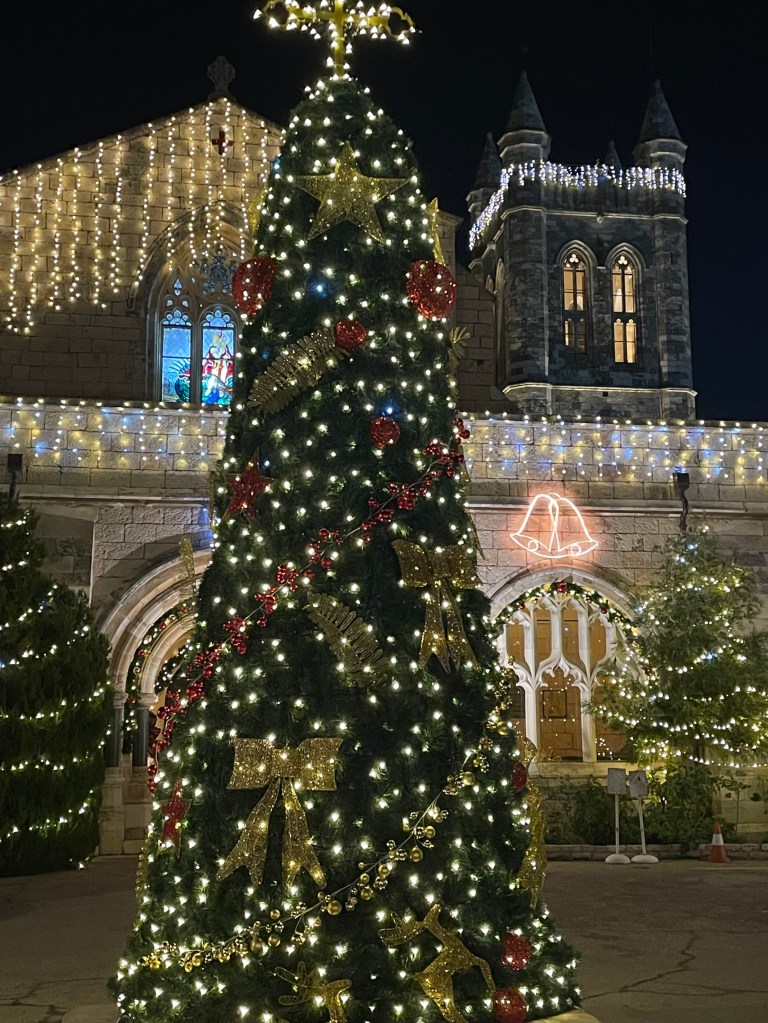 opulently decorated saint George's Cathedral in Jerusalem.