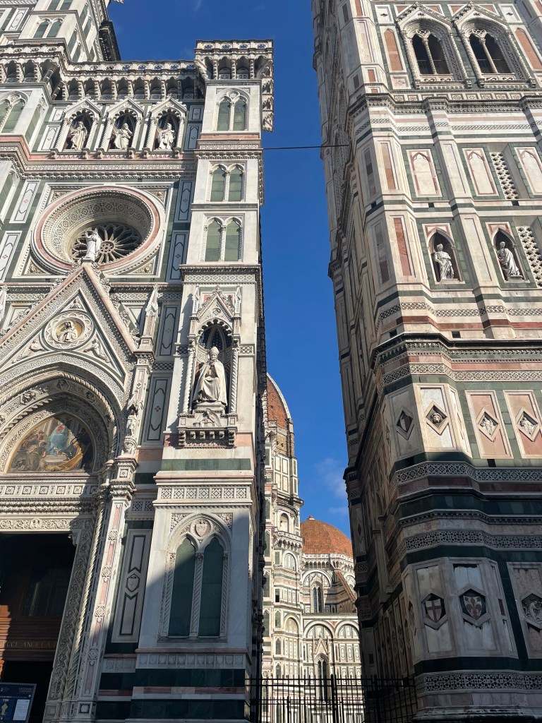 View on the Duomo and bell tower in Florence. Italy