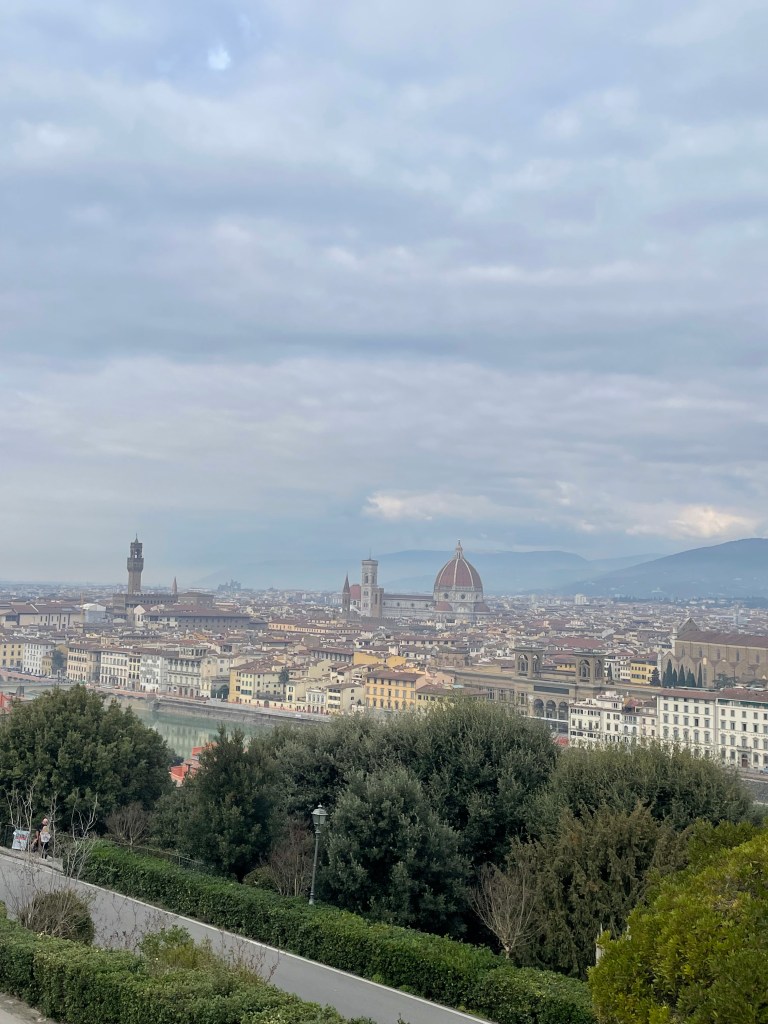 View on Florence skyline on a hazy day.