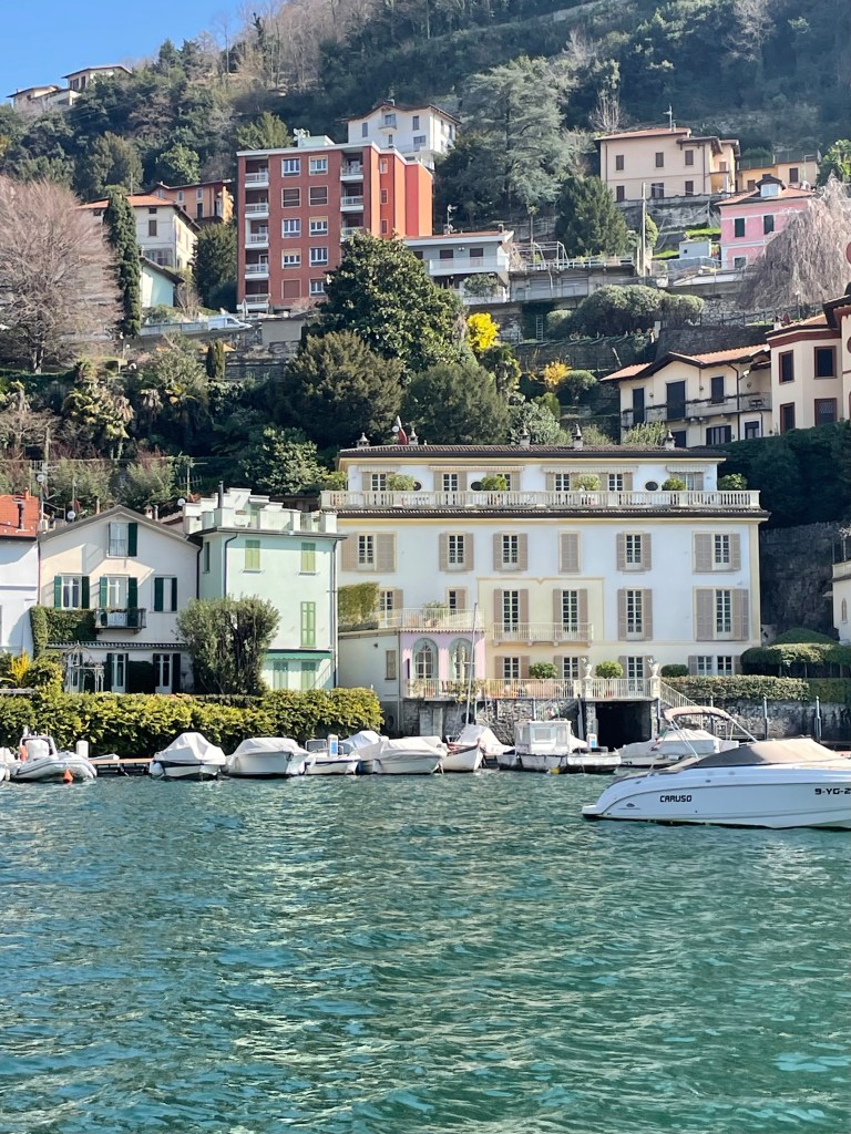 View on Torno from the lakeside of Lake Como.